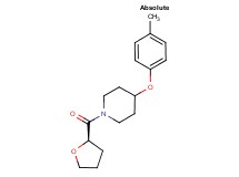 4-(4-methylphenoxy)-1-[(2R)-tetrahydro-2-furanylcarbonyl]piperidine