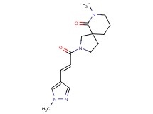 7-methyl-2-[(2E)-3-(1-methyl-1H-pyrazol-4-yl)prop-2-enoyl]-2,7-diazaspiro[4.5]decan-6-one