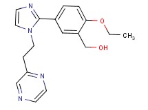 {2-ethoxy-5-[1-(2-pyrazin-2-ylethyl)-1H-imidazol-2-yl]phenyl}methanol