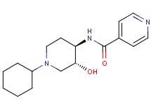 N-[(3R*,4R*)-1-cyclohexyl-3-hydroxypiperidin-4-yl]isonicotinamide