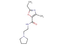 2-ethyl-4-methyl-N-(2-pyrrolidin-1-ylethyl)-1,3-oxazole-5-carboxamide