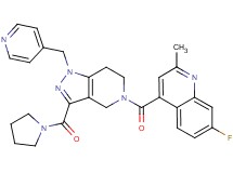 7-fluoro-2-methyl-4-{[1-(4-pyridinylmethyl)-3-(1-pyrrolidinylcarbonyl)-1,4,6,7-tetrahydro-5H-pyrazolo[4,3-c]pyridin-5-yl]carbonyl}quinoline