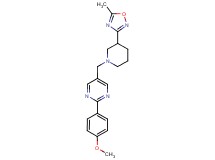 2-(4-methoxyphenyl)-5-{[3-(5-methyl-1,2,4-oxadiazol-3-yl)piperidin-1-yl]methyl}pyrimidine