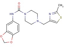 N-1,3-benzodioxol-5-yl-4-[(2-methyl-1,3-thiazol-4-yl)methyl]piperazine-1-carboxamide