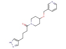 3-[({1-[4-(1H-pyrazol-4-yl)butanoyl]-4-piperidinyl}oxy)methyl]pyridine