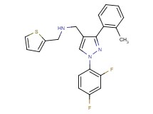 1-[1-(2,4-difluorophenyl)-3-(2-methylphenyl)-1H-pyrazol-4-yl]-N-(2-thienylmethyl)methanamine