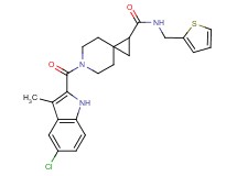 6-[(5-chloro-3-methyl-1H-indol-2-yl)carbonyl]-N-(2-thienylmethyl)-6-azaspiro[2.5]octane-1-carboxamide