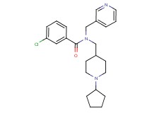 3-chloro-N-[(1-cyclopentyl-4-piperidinyl)methyl]-N-(3-pyridinylmethyl)benzamide