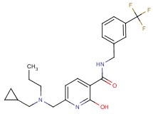 6-{[(cyclopropylmethyl)(propyl)amino]methyl}-2-hydroxy-N-[3-(trifluoromethyl)benzyl]nicotinamide