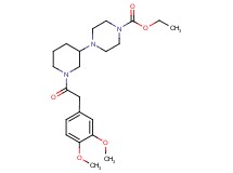 ethyl 4-{1-[(3,4-dimethoxyphenyl)acetyl]-3-piperidinyl}-1-piperazinecarboxylate