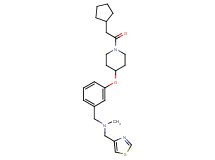 (3-{[1-(cyclopentylacetyl)-4-piperidinyl]oxy}benzyl)methyl(1,3-thiazol-4-ylmethyl)amine