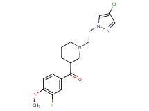 {1-[2-(4-chloro-1H-pyrazol-1-yl)ethyl]piperidin-3-yl}(3-fluoro-4-methoxyphenyl)methanone