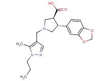 (3S*,4R*)-4-(1,3-benzodioxol-5-yl)-1-[(5-methyl-1-propyl-1H-pyrazol-4-yl)methyl]pyrrolidine-3-carboxylic acid