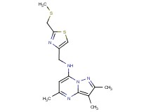 2,3,5-trimethyl-N-({2-[(methylthio)methyl]-1,3-thiazol-4-yl}methyl)pyrazolo[1,5-a]pyrimidin-7-amine