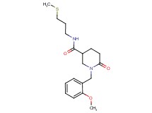 1-(2-methoxybenzyl)-N-[3-(methylthio)propyl]-6-oxo-3-piperidinecarboxamide
