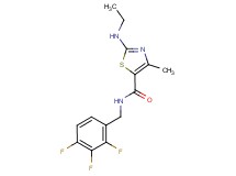 2-(ethylamino)-4-methyl-N-(2,3,4-trifluorobenzyl)-1,3-thiazole-5-carboxamide trifluoroacetate