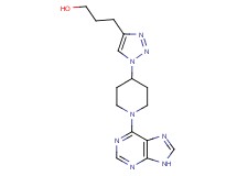 3-{1-[1-(9H-purin-6-yl)piperidin-4-yl]-1H-1,2,3-triazol-4-yl}propan-1-ol