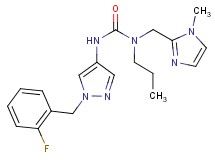 N'-[1-(2-fluorobenzyl)-1H-pyrazol-4-yl]-N-[(1-methyl-1H-imidazol-2-yl)methyl]-N-propylurea
