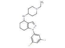 1-(3,5-difluorophenyl)-N-(1-ethyl-4-piperidinyl)-4,5,6,7-tetrahydro-1H-indazol-4-amine