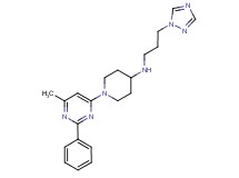 1-(6-methyl-2-phenylpyrimidin-4-yl)-N-[3-(1H-1,2,4-triazol-1-yl)propyl]piperidin-4-amine