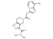 N,N-dimethyl-5-[(8-methylimidazo[1,2-a]pyridin-3-yl)acetyl]-4,5,6,7-tetrahydro-1H-pyrazolo[4,3-c]pyridine-3-carboxamide
