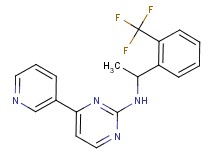 4-(3-pyridinyl)-N-{1-[2-(trifluoromethyl)phenyl]ethyl}-2-pyrimidinamine