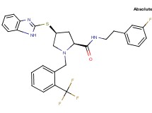 (4S)-4-(1H-benzimidazol-2-ylthio)-N-[2-(3-fluorophenyl)ethyl]-1-[2-(trifluoromethyl)benzyl]-L-prolinamide
