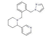 3-{1-[2-(1H-pyrazol-1-ylmethyl)benzyl]piperidin-2-yl}pyridine