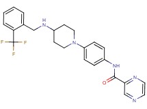 N-[4-(4-{[2-(trifluoromethyl)benzyl]amino}-1-piperidinyl)phenyl]-2-pyrazinecarboxamide