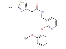 N-{[2-(2-methoxyphenoxy)-3-pyridinyl]methyl}-2-(2-methyl-1,3-thiazol-4-yl)acetamide
