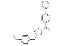 [4-({1-[4-(1H-1,2,4-triazol-3-yl)benzoyl]pyrrolidin-3-yl}methyl)phenyl]methanol