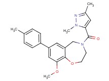 4-[(1,3-dimethyl-1H-pyrazol-5-yl)carbonyl]-9-methoxy-7-(4-methylphenyl)-2,3,4,5-tetrahydro-1,4-benzoxazepine