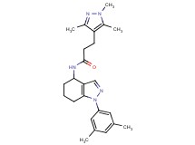 N-[1-(3,5-dimethylphenyl)-4,5,6,7-tetrahydro-1H-indazol-4-yl]-3-(1,3,5-trimethyl-1H-pyrazol-4-yl)propanamide