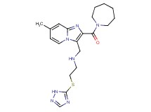 N-{[2-(1-azepanylcarbonyl)-7-methylimidazo[1,2-a]pyridin-3-yl]methyl}-2-(1H-1,2,4-triazol-5-ylthio)ethanamine