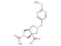 (3aR*,6aR*)-2-acetyl-5-{[2-(methylthio)pyrimidin-5-yl]methyl}hexahydropyrrolo[3,4-c]pyrrole-3a(1H)-carboxylic acid