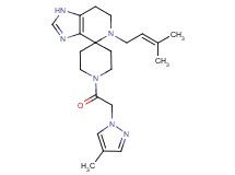 5-(3-methylbut-2-en-1-yl)-1'-[(4-methyl-1H-pyrazol-1-yl)acetyl]-1,5,6,7-tetrahydrospiro[imidazo[4,5-c]pyridine-4,4'-piperidine]