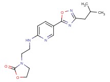 3-(2-{[5-(3-isobutyl-1,2,4-oxadiazol-5-yl)-2-pyridinyl]amino}ethyl)-1,3-oxazolidin-2-one