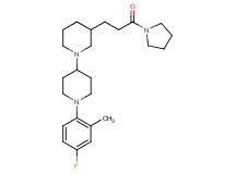 1'-(4-fluoro-2-methylphenyl)-3-[3-oxo-3-(1-pyrrolidinyl)propyl]-1,4'-bipiperidine
