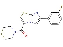 6-(3-fluorophenyl)-3-(4-thiomorpholinylcarbonyl)imidazo[2,1-b][1,3]thiazole