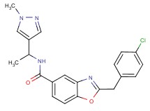 2-(4-chlorobenzyl)-N-[1-(1-methyl-1H-pyrazol-4-yl)ethyl]-1,3-benzoxazole-5-carboxamide