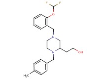 2-[4-[2-(difluoromethoxy)benzyl]-1-(4-methylbenzyl)-2-piperazinyl]ethanol