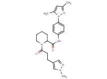 N-[4-(3,5-dimethyl-1H-pyrazol-1-yl)phenyl]-1-[3-(1-methyl-1H-pyrazol-4-yl)propanoyl]-2-piperidinecarboxamide