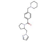 1-(4-{[2-(1H-pyrazol-1-ylmethyl)pyrrolidin-1-yl]carbonyl}benzyl)piperidine