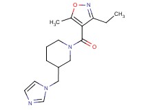 1-[(3-ethyl-5-methyl-4-isoxazolyl)carbonyl]-3-(1H-imidazol-1-ylmethyl)piperidine trifluoroacetate