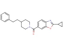 2-cyclopropyl-6-{[4-(2-phenylethyl)-1-piperidinyl]carbonyl}-1,3-benzoxazole