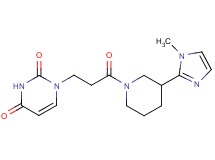 1-{3-[3-(1-methyl-1H-imidazol-2-yl)-1-piperidinyl]-3-oxopropyl}-2,4(1H,3H)-pyrimidinedione