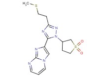 2-{1-(1,1-dioxidotetrahydro-3-thienyl)-3-[2-(methylthio)ethyl]-1H-1,2,4-triazol-5-yl}imidazo[1,2-a]pyrimidine