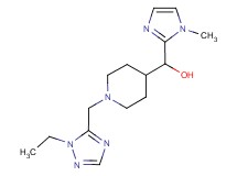{1-[(1-ethyl-1H-1,2,4-triazol-5-yl)methyl]piperidin-4-yl}(1-methyl-1H-imidazol-2-yl)methanol