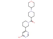 6-(1-{[1-(tetrahydro-2H-pyran-4-yl)piperidin-4-yl]carbonyl}piperidin-3-yl)pyrimidin-4-ol