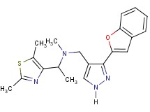 N-{[3-(1-benzofuran-2-yl)-1H-pyrazol-4-yl]methyl}-1-(2,5-dimethyl-1,3-thiazol-4-yl)-N-methylethanamine